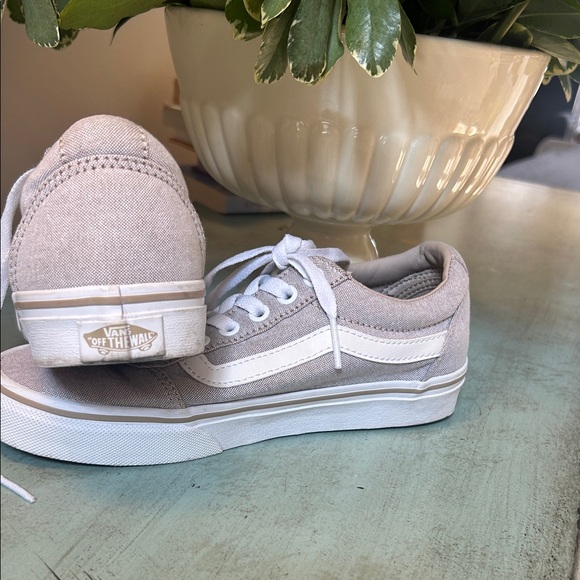 Vans Light Gray and White Lace-Up Sneakers - Picture 3 of 9